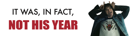 'Not His Year' Bumper Sticker